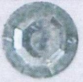 Стразы стеклянные пришивные №14 круглый плоский светло-зеленый (14мм), 1тыс.шт. Стразы пришивные