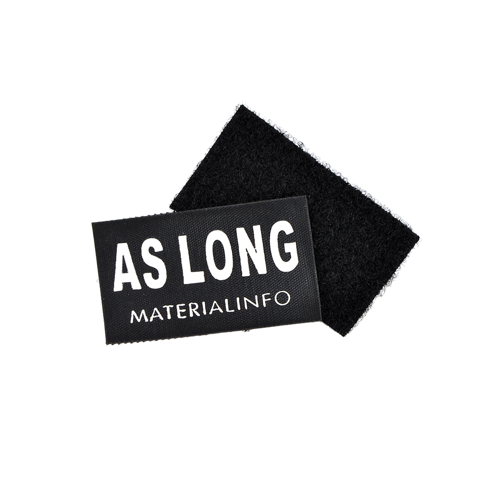 Нашивка тканевая на липучке As Long 3,5*6см прямоугольная черный, белый, шт. Нашивка Липучка