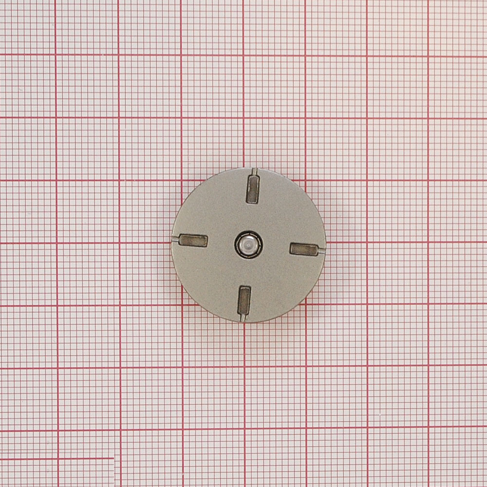 Кнопка металлическая пришивная потайная Круглая 25мм, матовый никель, шт. Кнопка пришивная потайная