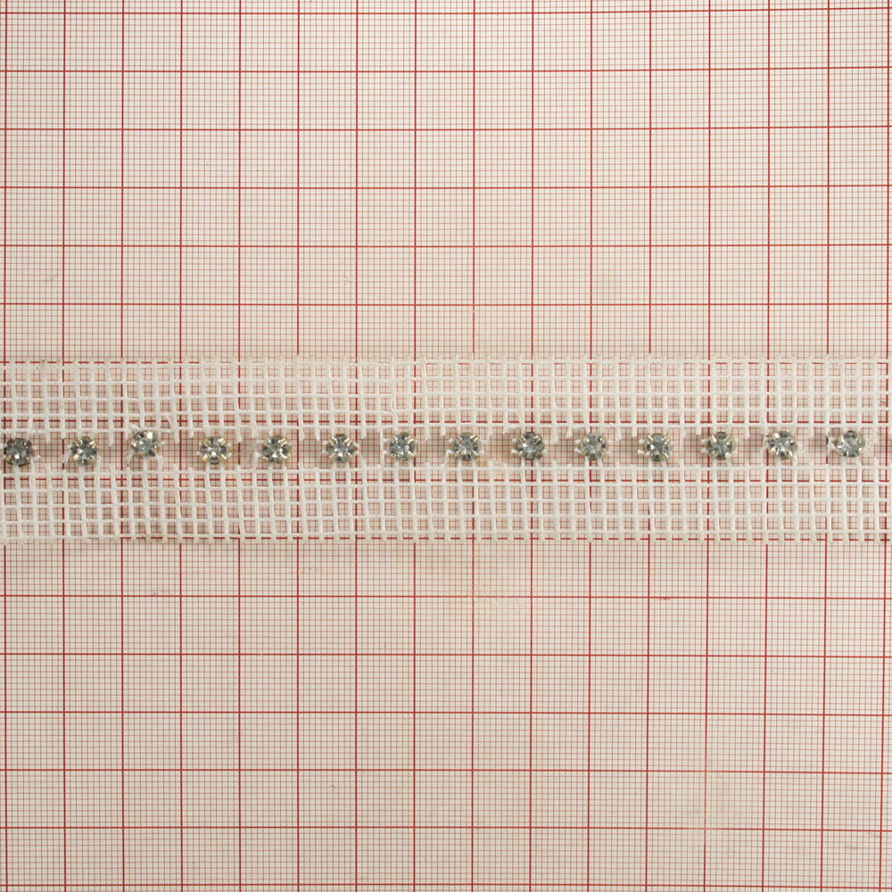 Тесьма декоративная стеклянная Тd-18 /1 линия/ 9м. Тесьма Стекло