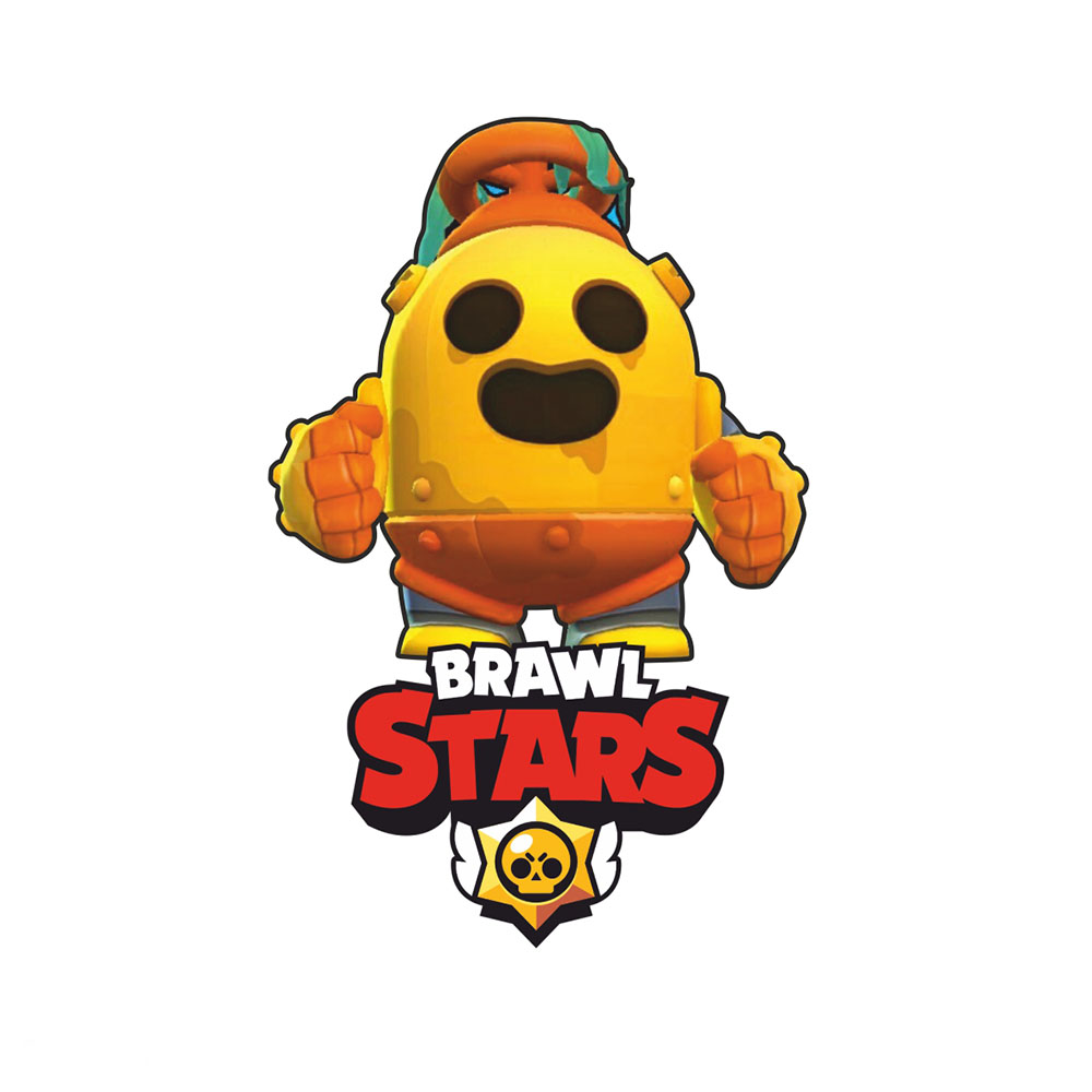 Термоаппликация Brawl Stars №15-2 Робо Спайк большой 13*20см, шт. Термопереводки Детские