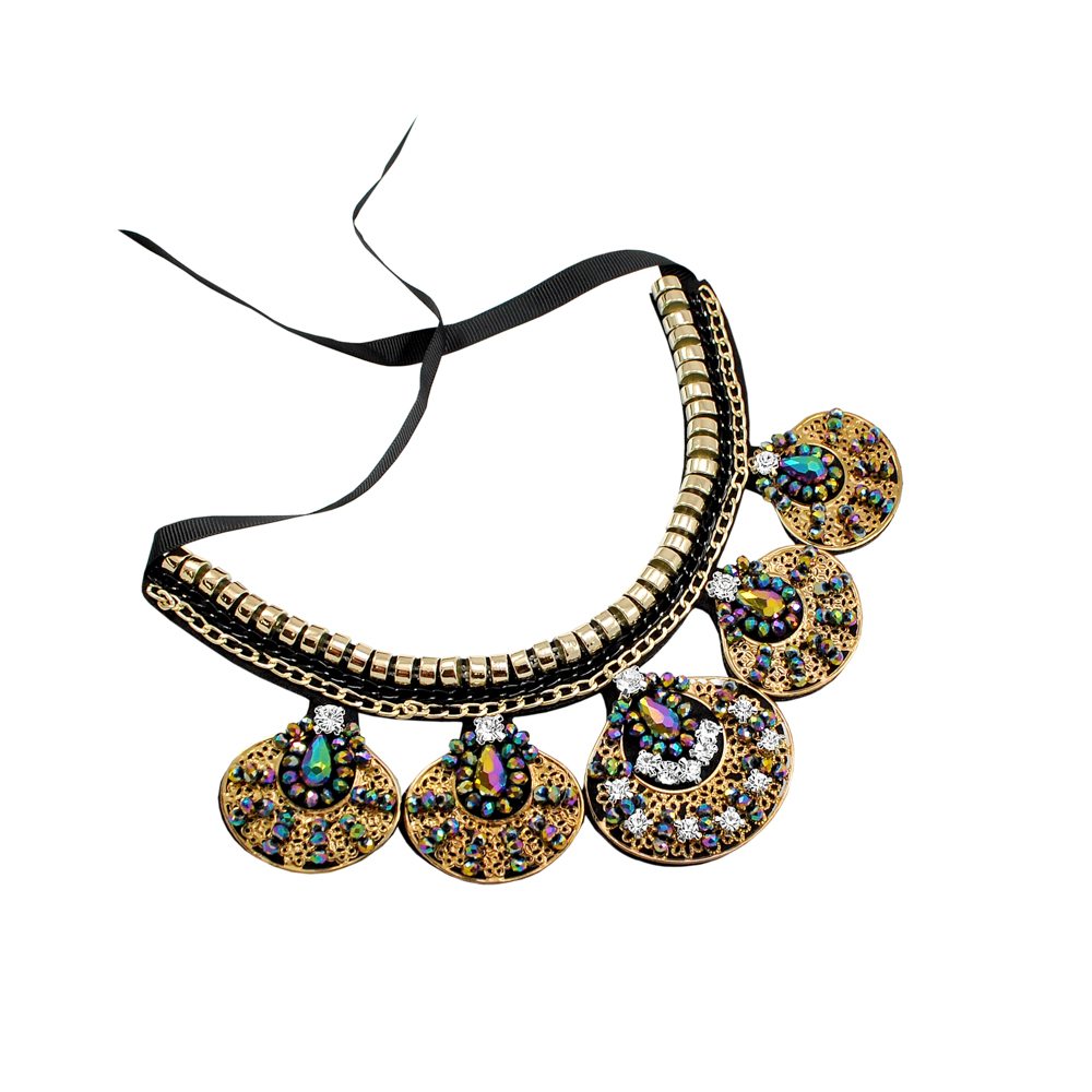 Воротник завязки, черный войлок, цепи, черный АВ пластик камни, белые камни, шт. Воротники