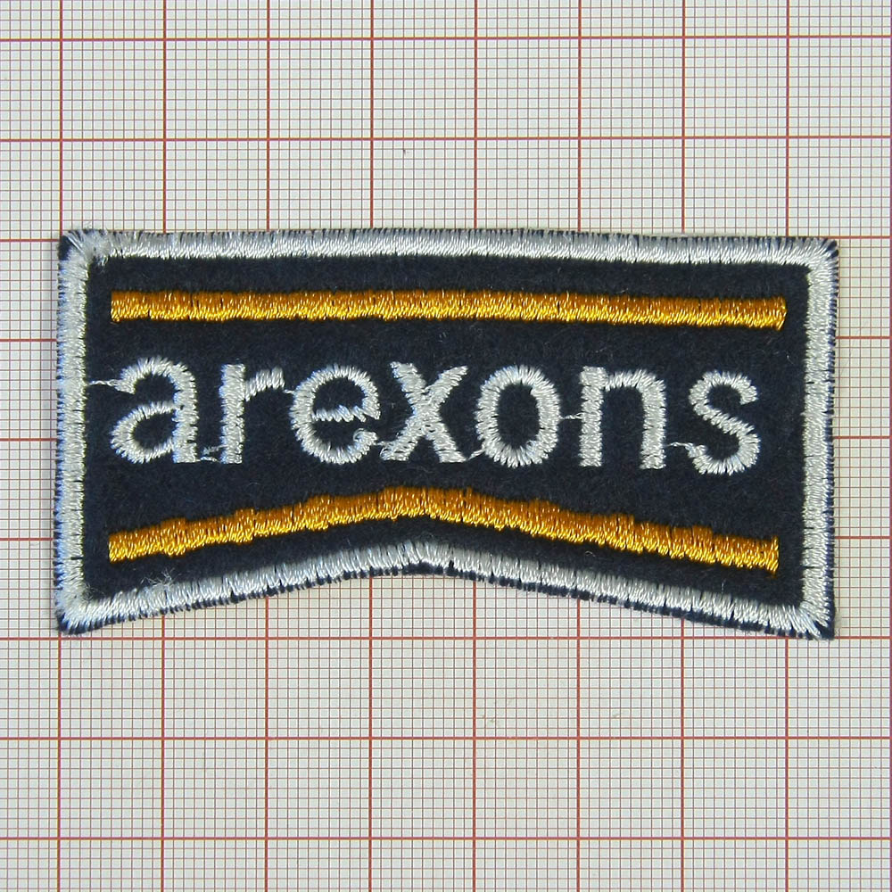 Нашивка Arexons, желтая на велюре. Шеврон Нашивка