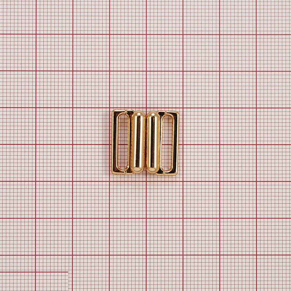 Застежка бельевая HJ-03 металл GOLD 14,3*14мм (внутр.), 18,6*17,7мм (внешн.), 1т.шт, уп. Застежка бельевая