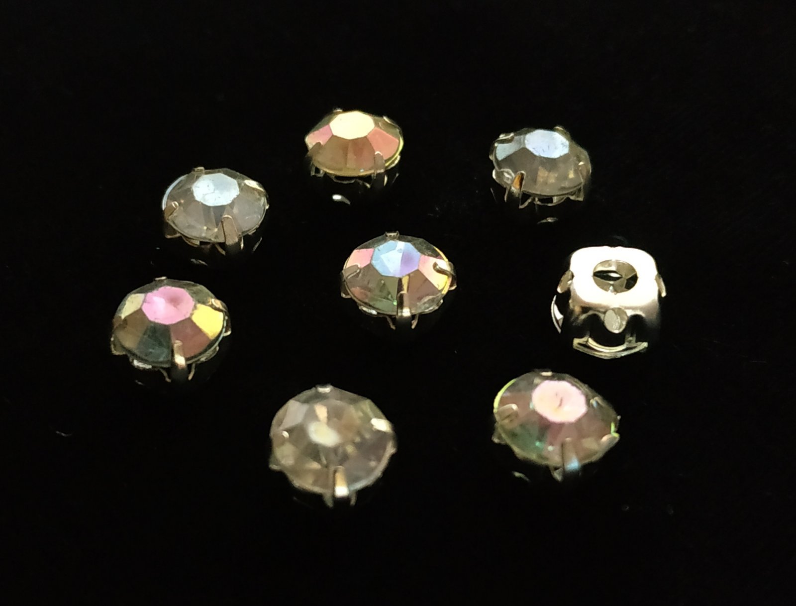 Стразы пришивные NIKEL хамелеон (7мм), шт. Стразы пришивные