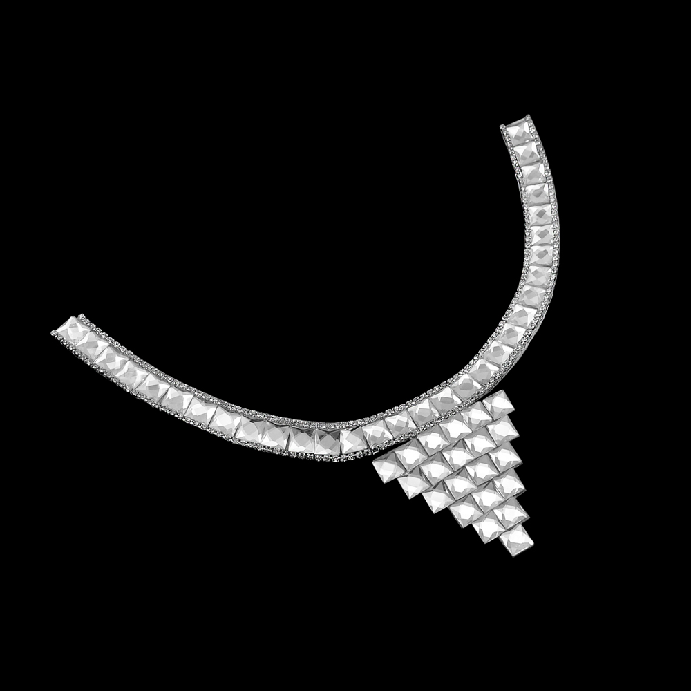 Воротник Лоза белые квадратные камни, шт. Воротники