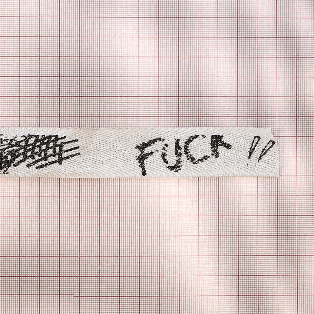 Тесьма киперная 2,5см, черный, белый, люрекс серебро, 48ярд. Тесьма