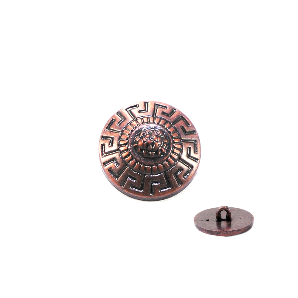 Пуговица TR-50-40 medn 24мм. Пуговица металлизированная