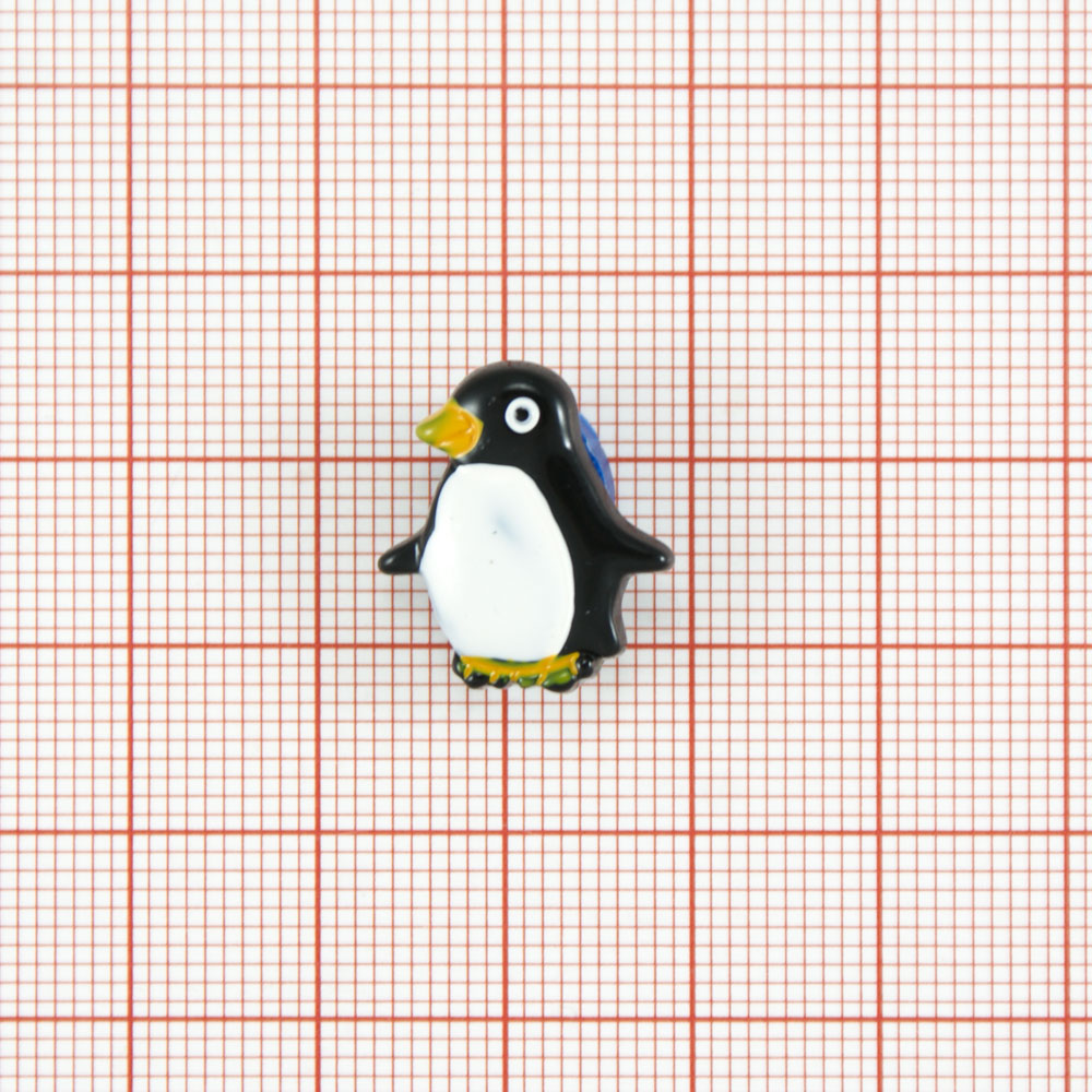 Пуговица детская CD-087 Пингвин черно-белый 17,8мм, шт. Пуговица Детская