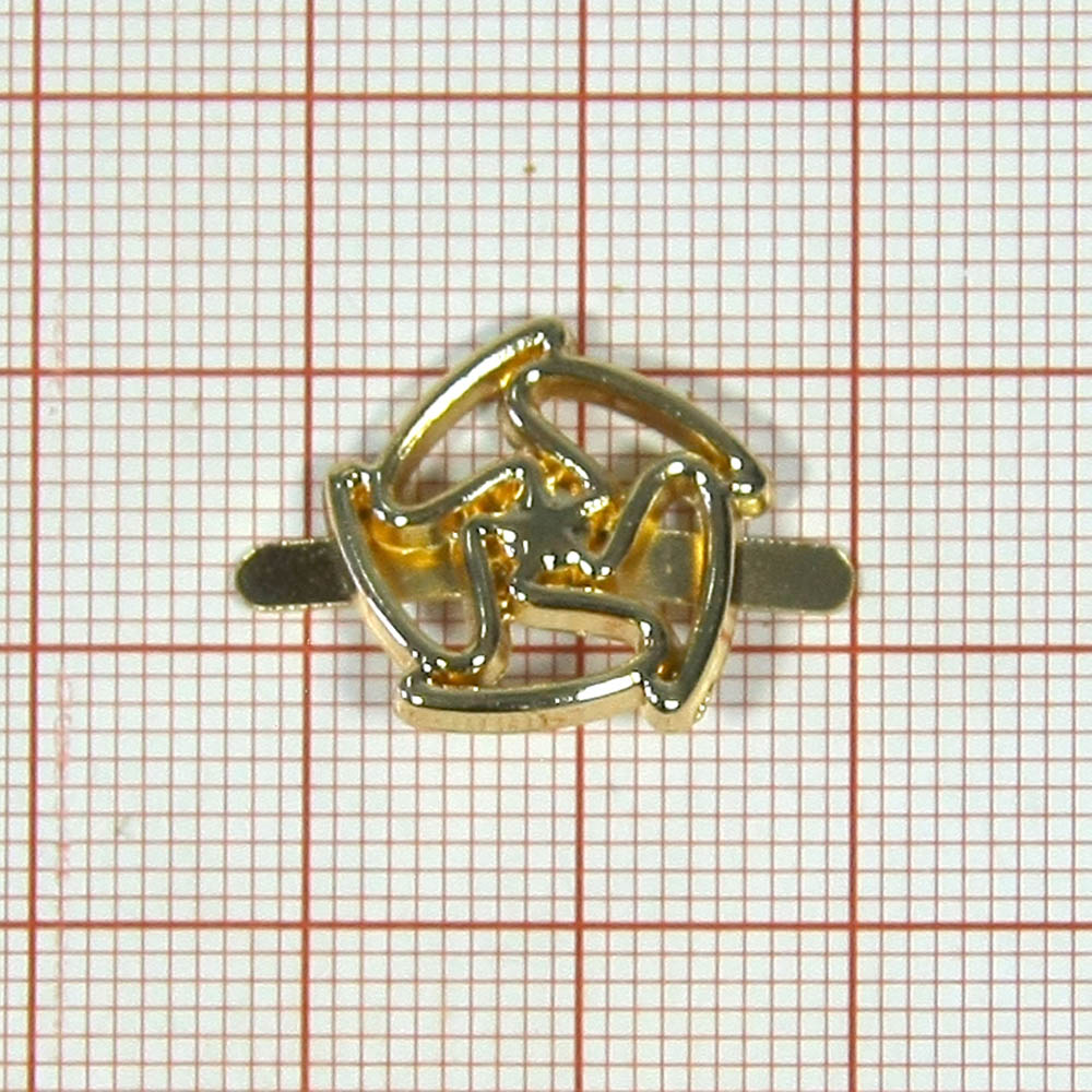 Краб металлический Колесо 16мм GOLD, шт. Крабы Металл Геометрия
