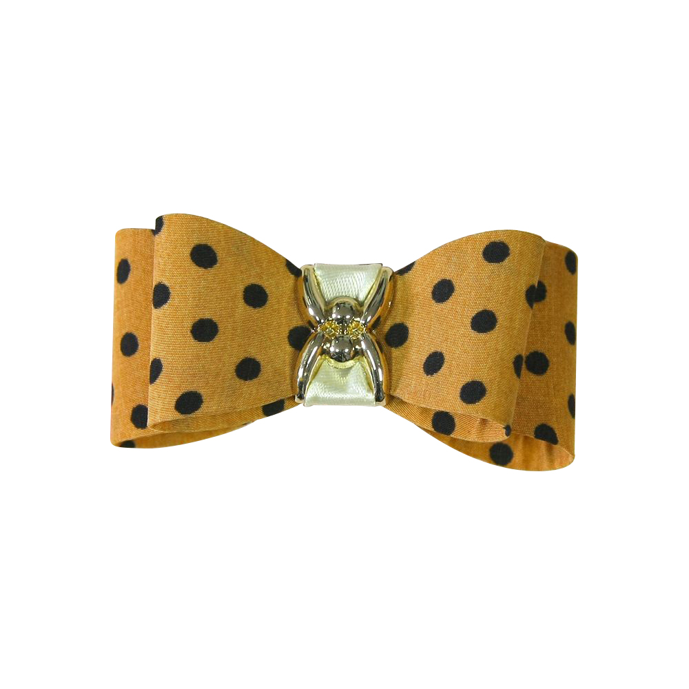 Аппликация декор обувная FF-232 беж бантик Горошек, шт. Аппликации Пришивные Цветы Банты