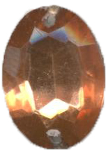 Стразы стеклянные пришивные овал плоский, округлый низ (13*18мм) янтарный, 1тыс.шт. Стразы пришивные