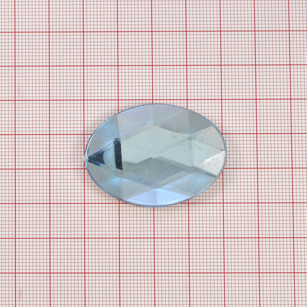 Стразы стеклянные на клей овал (30*40мм) светло-голубой, 1тыс.шт. Стразы на клей