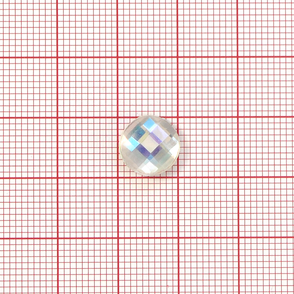 Стразы Д на клей, круг 10мм бел.хамелеон 38АВ, 1тыс.шт. Стразы на клей