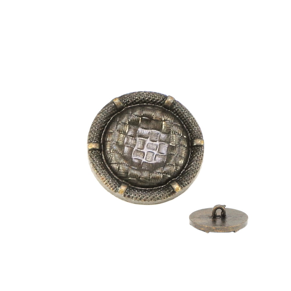 Пуговица TR-16 ant 25мм. Пуговица металлизированная