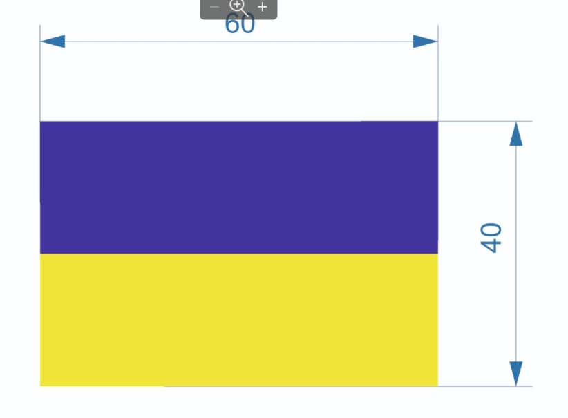 Термоаппликация Флаг Украины 6*4см, желто-голубой /термопринтер/, шт. Термоаппликация термопринтер