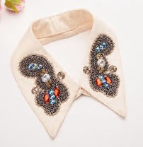 Воротник с камнями и бисером, розовый, шт. Воротники