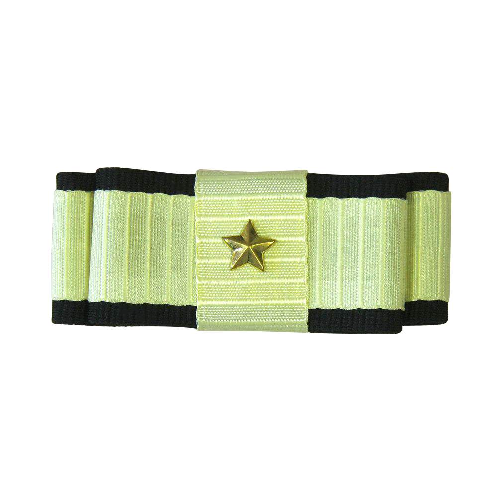 Аппликация декор обувная 47 Ремешок черно-бежевый, укр. мет. Овал, шт. Аппликации Пришивные Цветы Банты