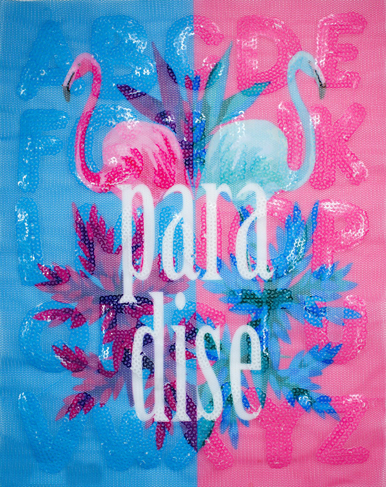 Аппликация пришивная пайетки Paradise 21,5*26,5см цветная, шт. Аппликации Пришивные Пайетки