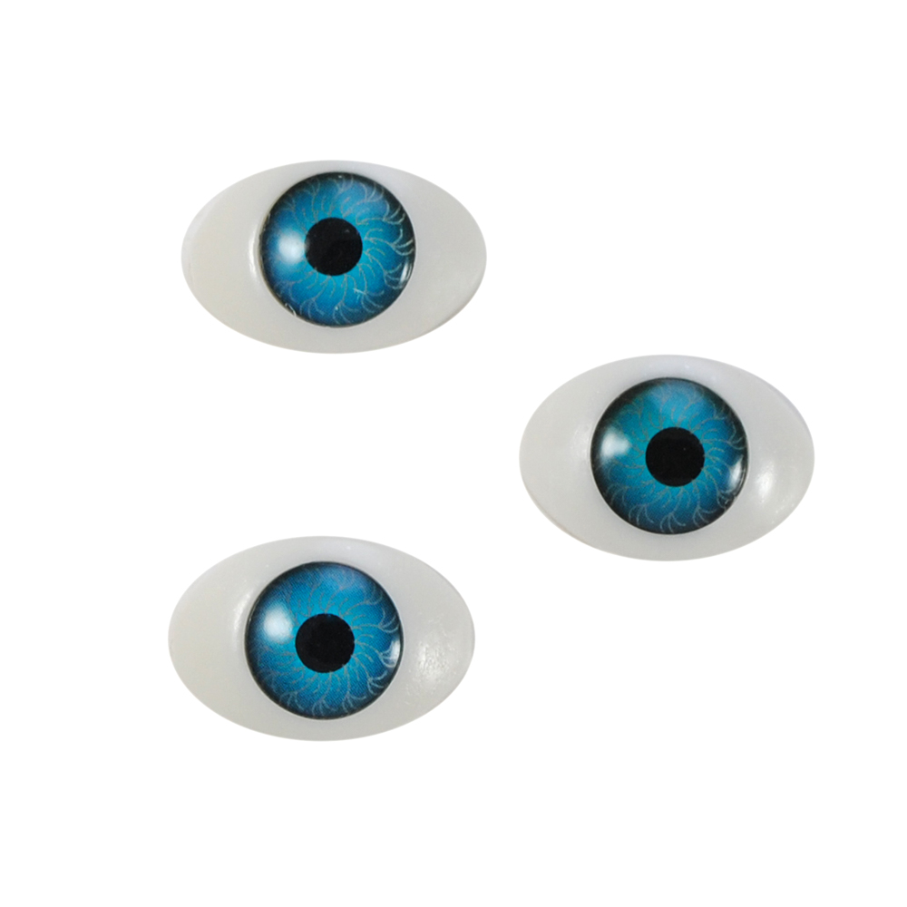 Глаз натуральная форма, № 5110 11мм голубой, 1тыс.шт. Глазики натуральн. форма