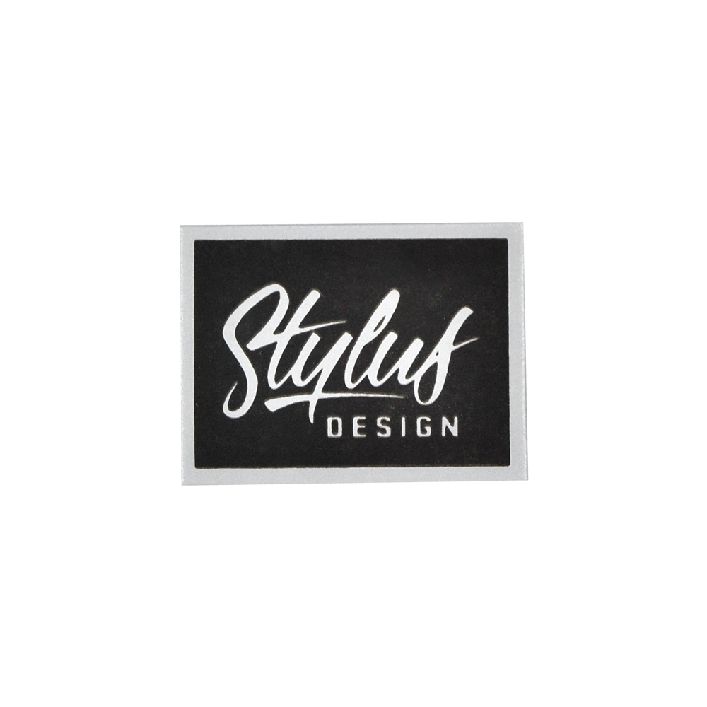 Лейба светоотражающая STYLUS, 3*4см, черный, серый шт. Лейба Кожзам