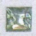 Стразы стеклянные пришивные №8 квадрат зеленый (8*8мм), 1тыс.шт. Стразы пришивные