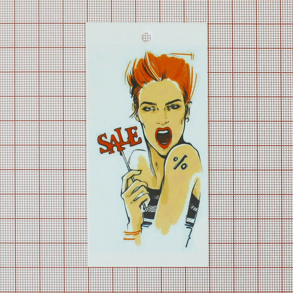 Этикетка бумажная SALE 50*100мм, шт. Этикетка бумага