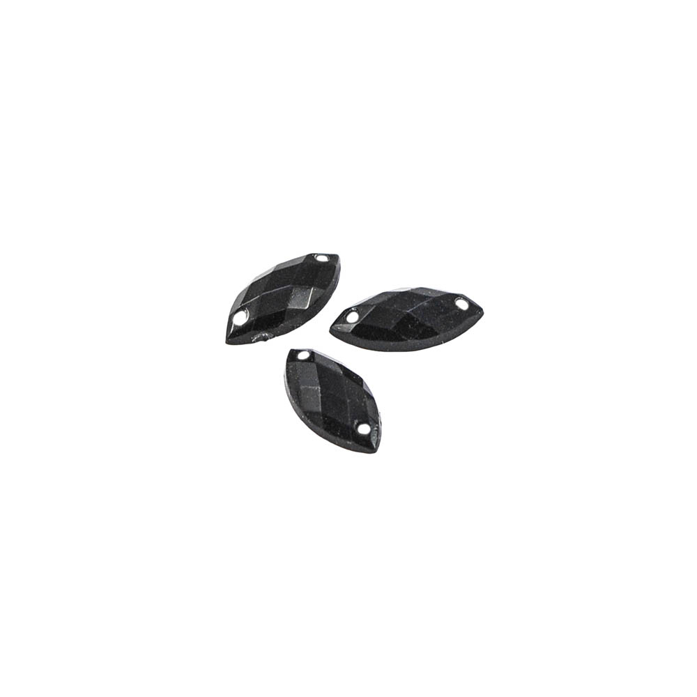 Стразы Д пришивн. глаз 7*15мм черный 37, 1тыс.шт. Стразы пришивные