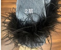 Перья Боа  (2 слоя) черный, шт. Перья