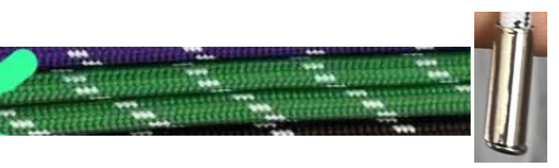 Шнур 5мм с металл наконечниками, 120см, зеленый, никель, шт. Шнур