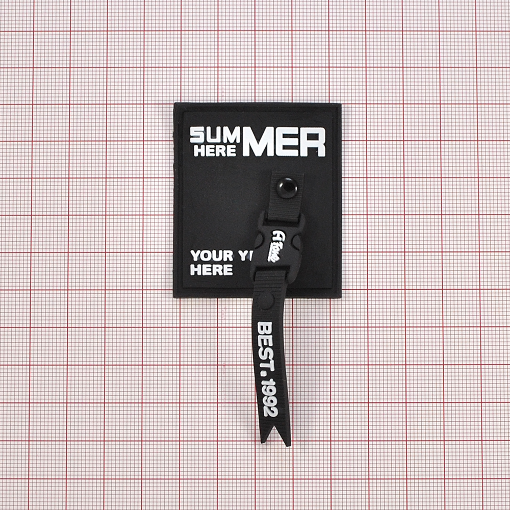 Лейба резиновая с подвеской SUMMER, 4.5*6.5см, черный, белый, шт. Лейба Резина