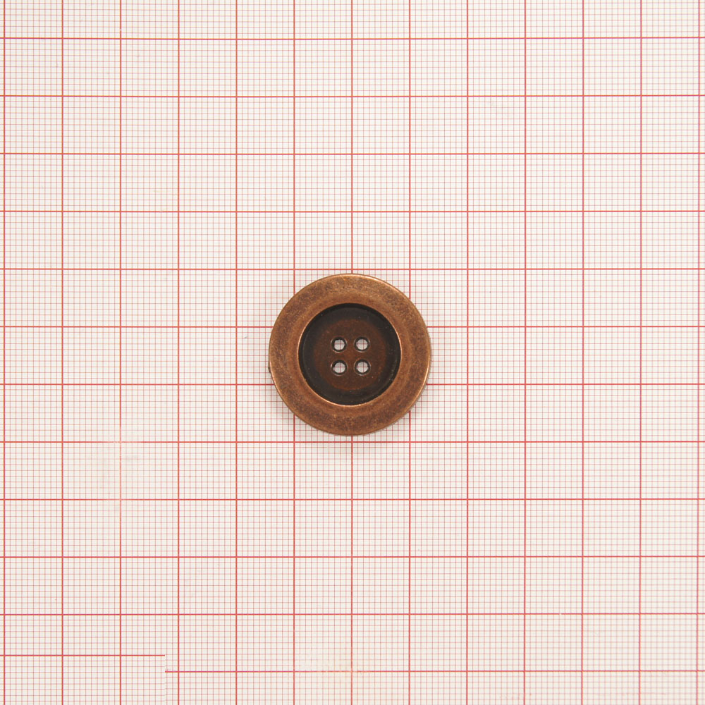 Пуговица AD-63-44 medn 26мм. Пуговица металлическая