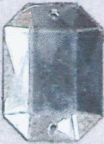 Стразы стеклянные пришивные многранник плоский (18*25мм) серебряный, 1тыс.шт. Стразы пришивные