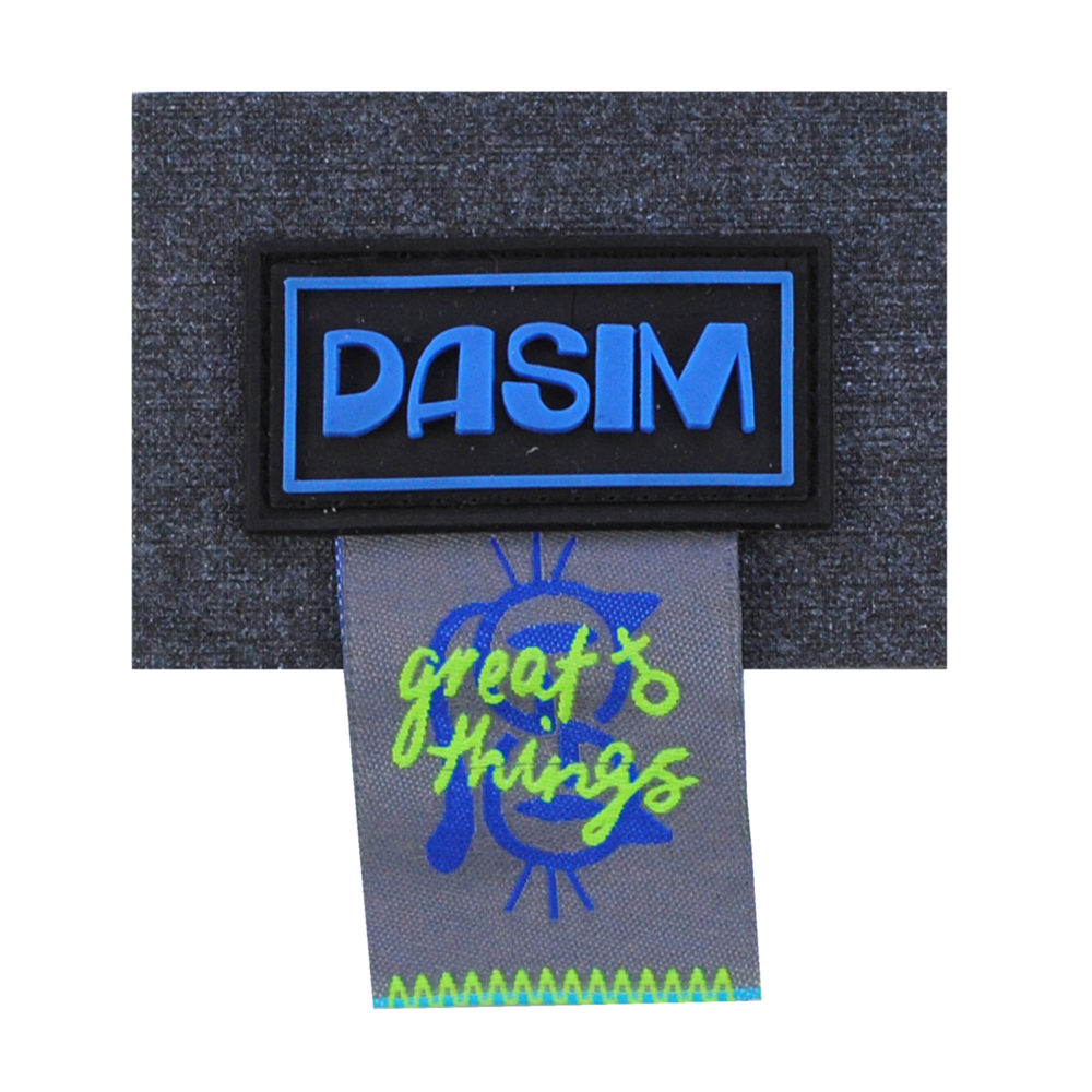 Лейба ткань и рез., DASIM, 7*7,8см, сер., син., чёрн., салат.,  флажок, шт.. Лейба Ткань