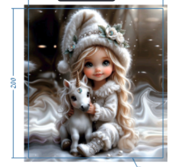 Аппликация композит, Девочка с единорогом, 18*20см, королевский атлас, сублимация, лазер, SS20 32596, шт. Аппликация композит