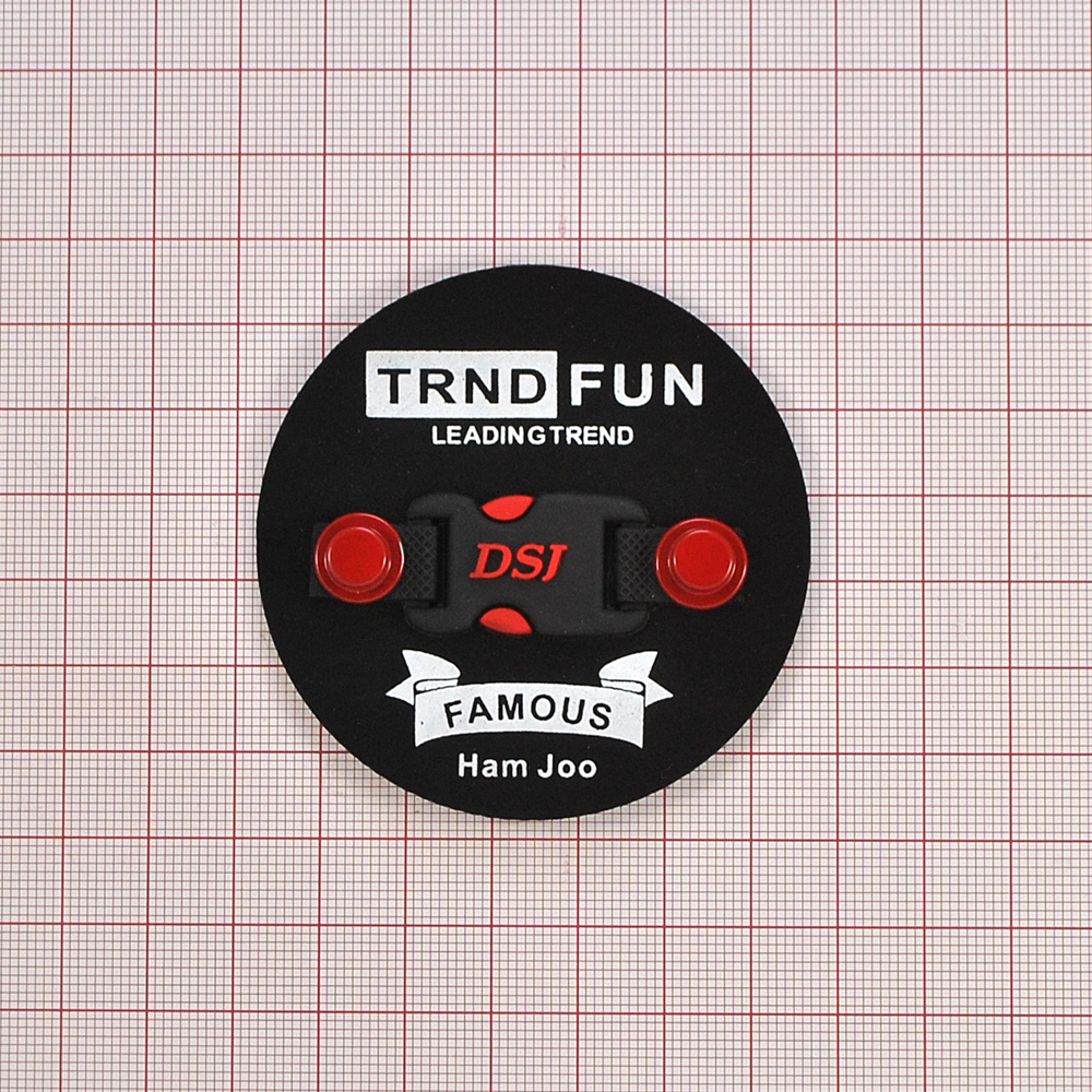 Лейба нубук TRND FUN 6,5см, черный, белый, красный, шт. Лейба Нубук