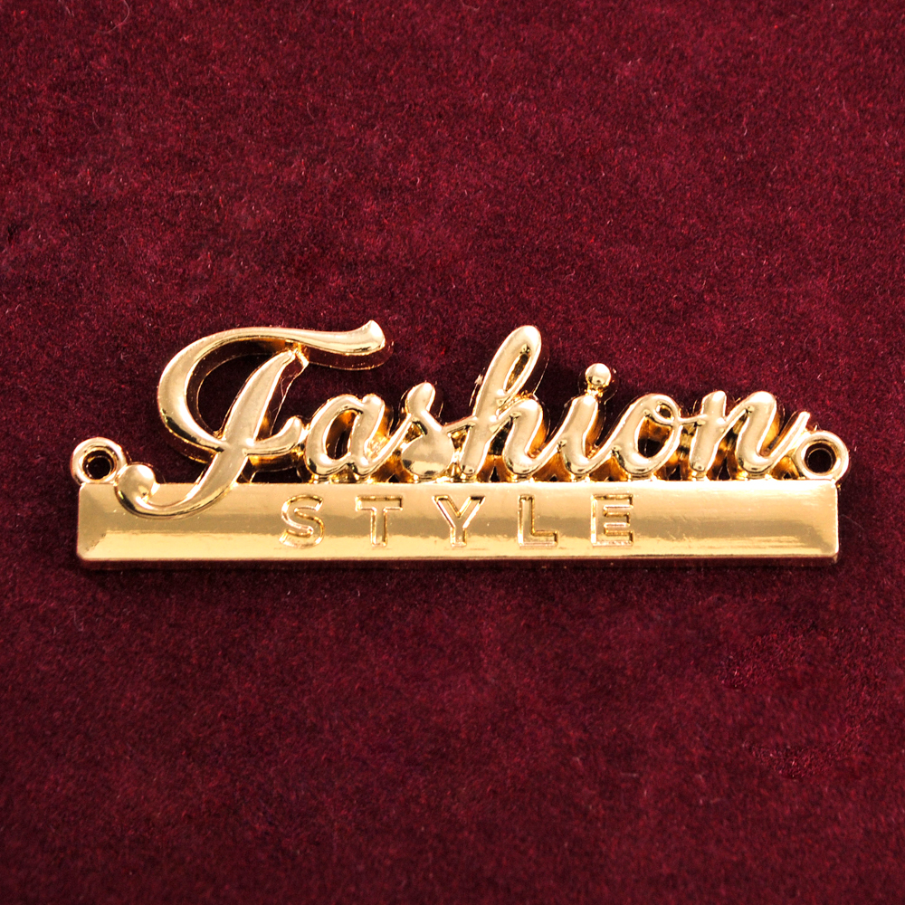 Лейба металл Fashion STYLE, 5*1,7см, GOLD, шт.. Лейба Металл