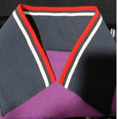 Воротник для поло, 42*8см, черный, красная и белая полоса, шт. Воротники