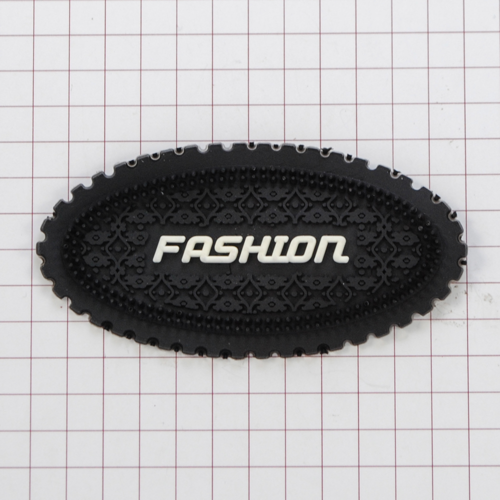 Лейба рез., узоры., Fashion, черный, 6*3см, шт.. Лейба Резина