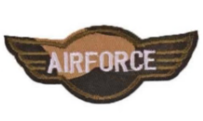 Шеврон пришивной Airforce, хаки, белый, шт. Нашивка Ткань