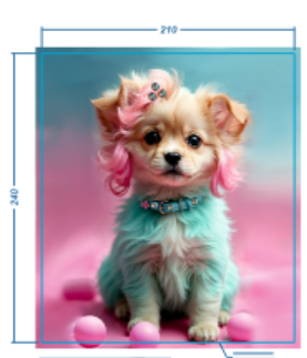 Аппликация композит, Щенок, 21*24см, королевский атлас, сублимация, лазер, SS20 32596, шт. Аппликация композит