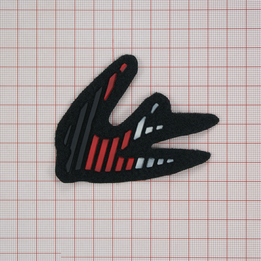 Лейба ворс и резина Ласточка 6,5*9см черный, серый, бело-красный. Лейба Войлок, Ворс