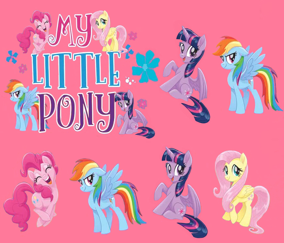 Термоаппликация MY LITTLE PONY 10 Пони 23*18,8см розовый, голубой, желтый, сиреневый, шт. Термопереводки Детские