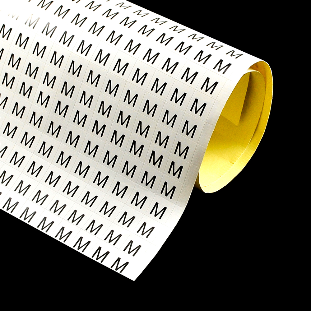 Размерник листовой самоклеящийся M белый (20*50шт) . Размерник клеевой (лист)