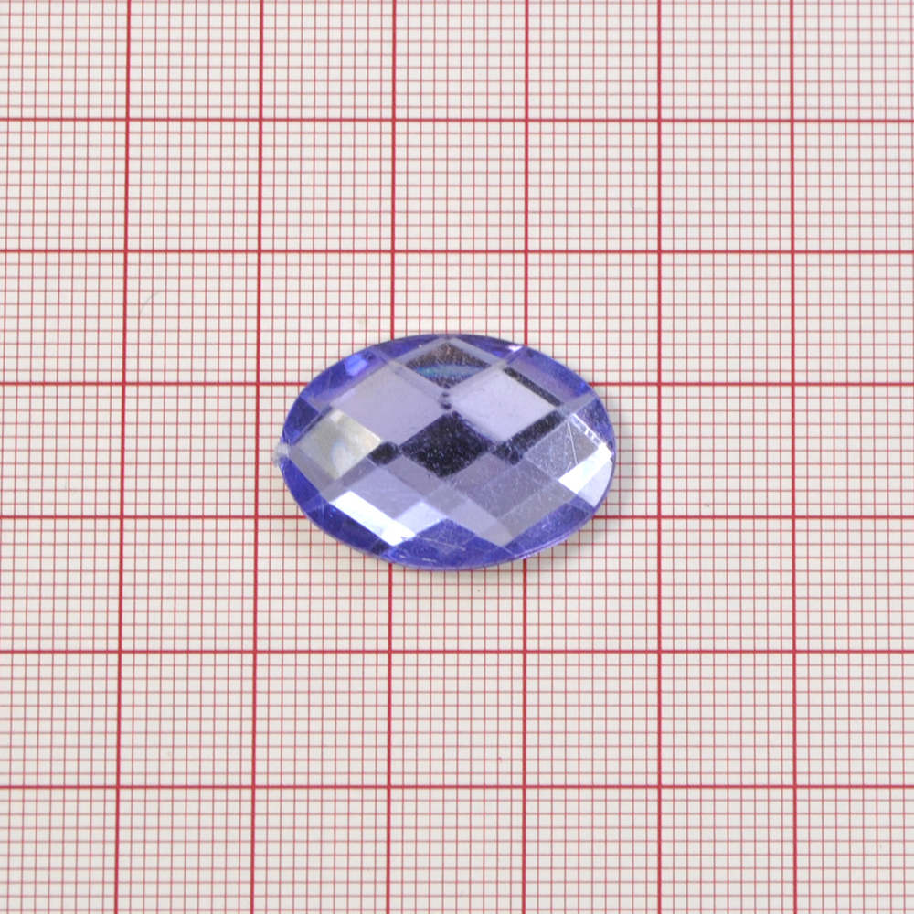 Стразы Д на клей, овал 18*25мм св-фиолет 34, 1тыс.шт. Стразы на клей