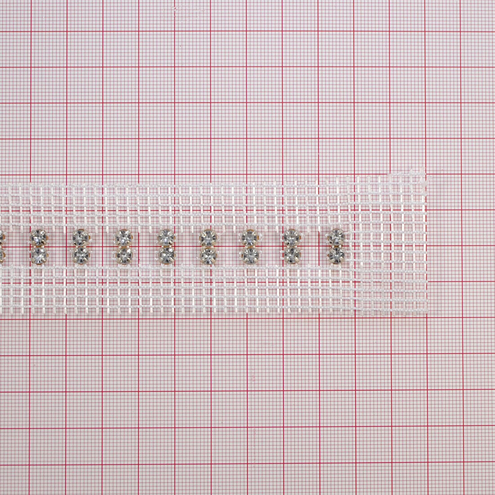 Тесьма декоративная стекло Т- 2 /столбик/ 9м. Тесьма Стекло