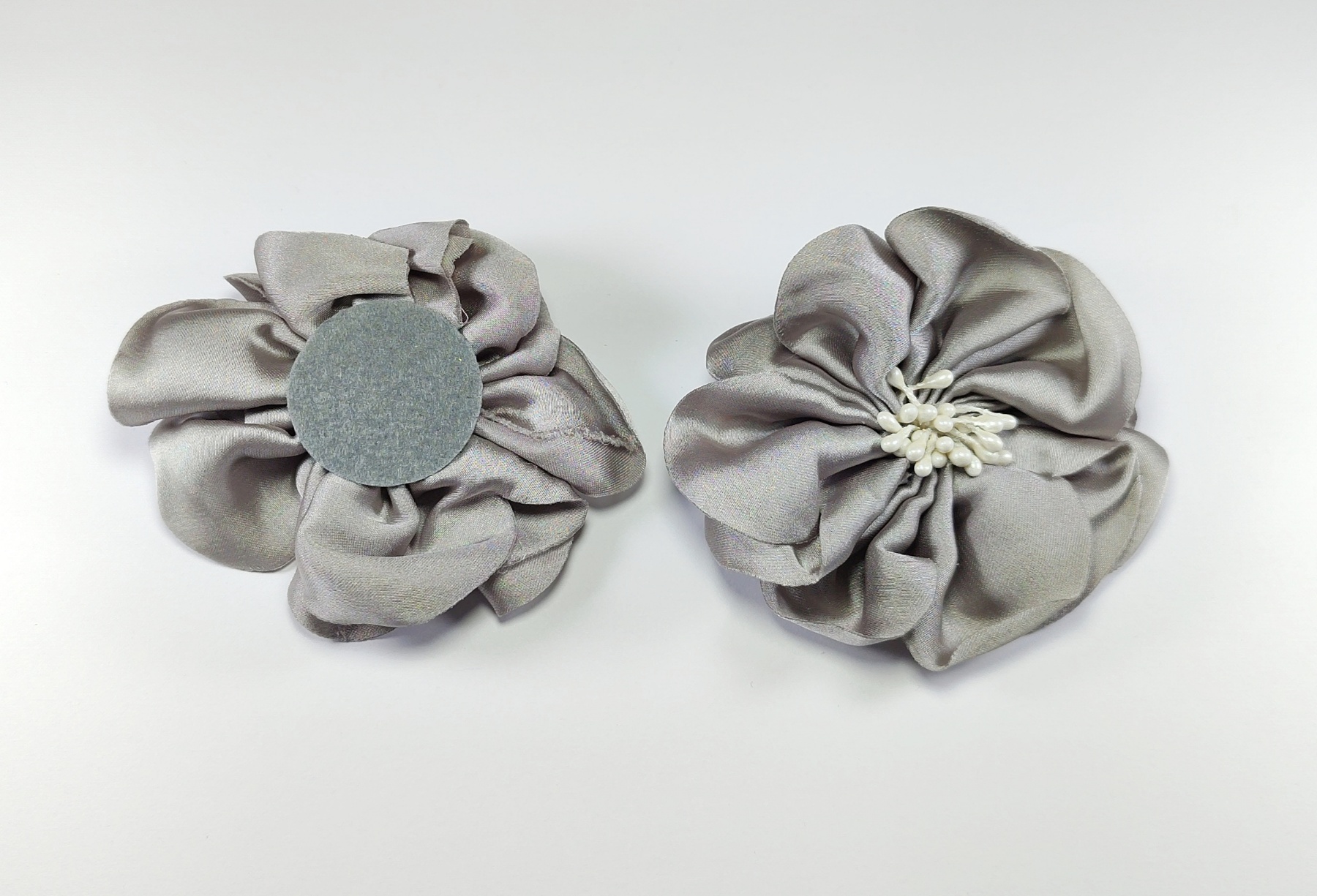 Аппликация декор Цветок, серый, бусины, шт. Аппликация Декор