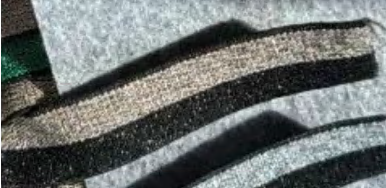 Резинка с люрексом Полосы, 1,5см, коричневый, золотой, ярд. Резинка