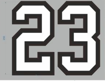 Аппликация клеевая "23", 30,8*25cм, дайвинг, сублимация, лазер, шт. Аппликация клеевая