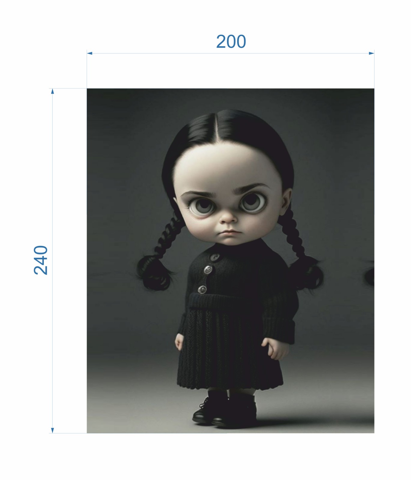 Нашивка, Wednesday Baby, 20*24cм, дайвинг, сублимация, лазер, шт. Нашивка